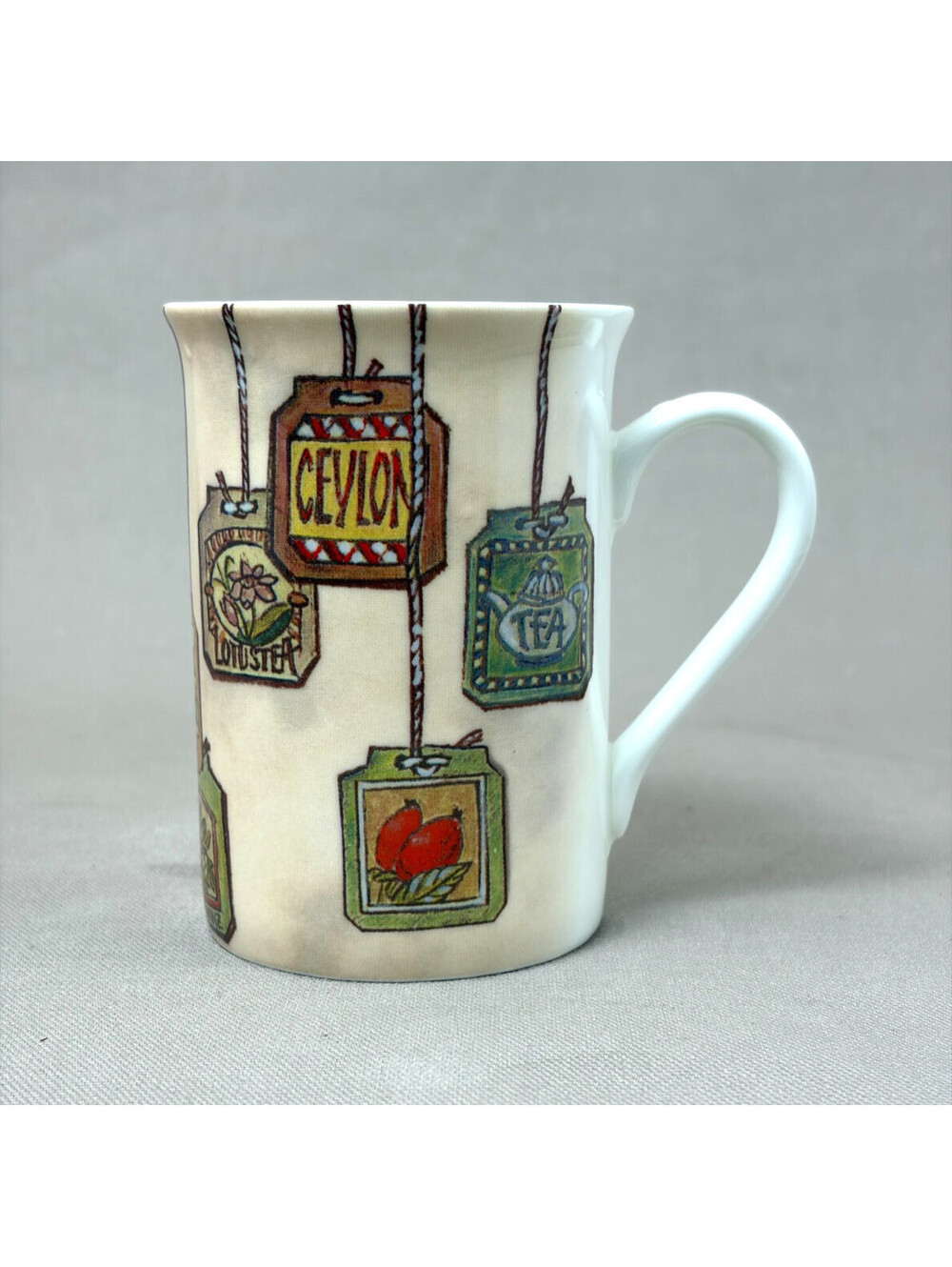Konitz Germany Porcelain Tea Bags Mug Earl Grey Ceylon English Breakfast 4.25"